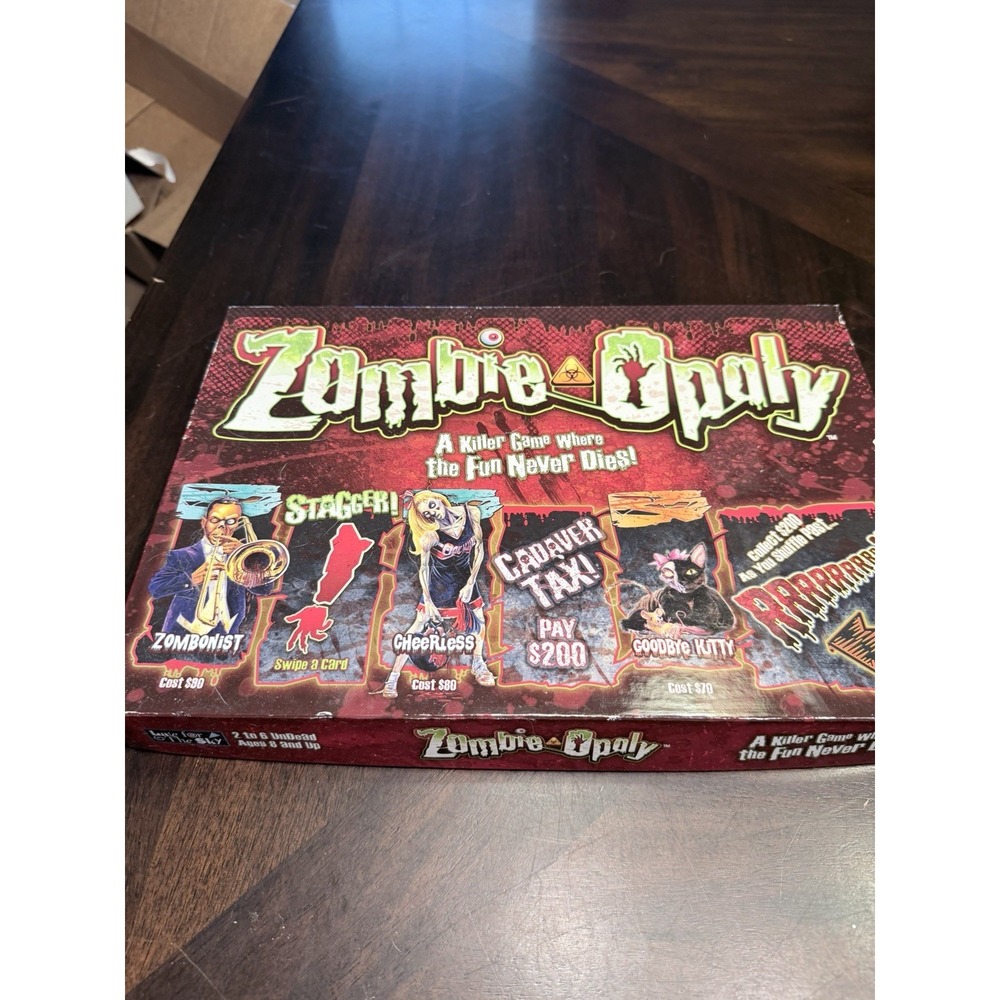 Zombie Opoly Board Game Monolopy Horror